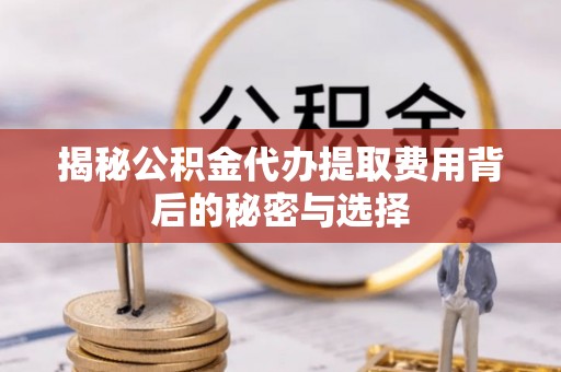 遵化市揭秘公积金代办提取费用背后的秘密与选择