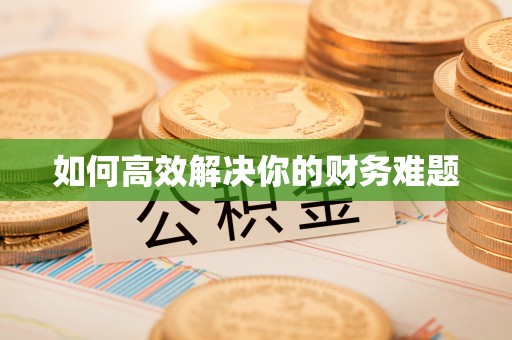 遵化市如何高效解决你的财务难题